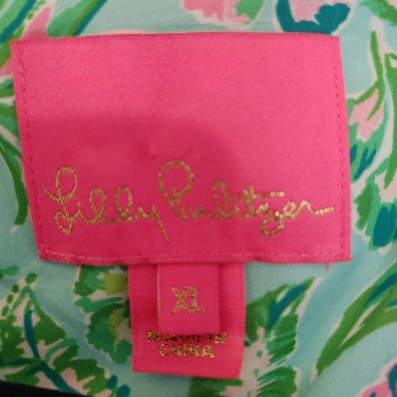 Lilly Pulitzer Size XL Barbara Sleeved Dress Oh Diamond Girl Engineered - Picture 8 of 11